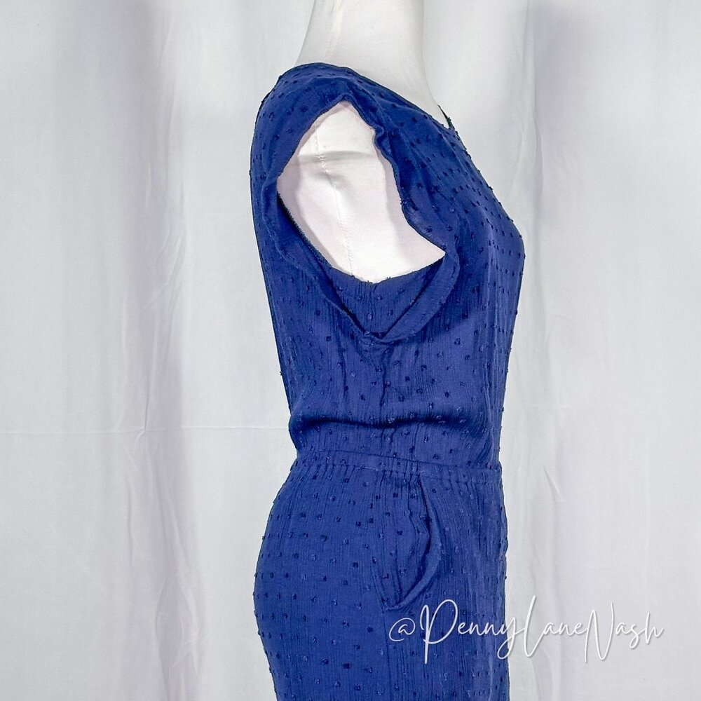 Style Rack Ruffle Sleeve Wide Leg Jumpsuit Blue - Picture 6 of 10